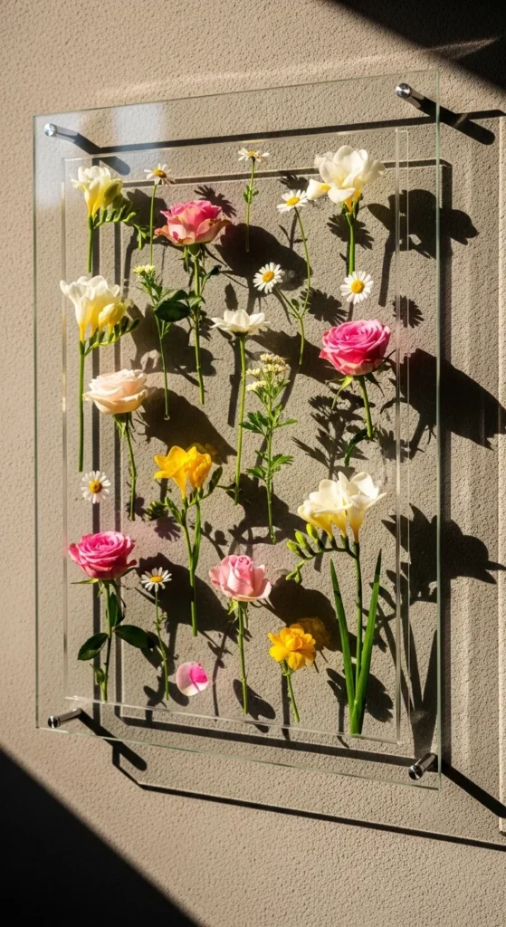 Floating Floral Glass Frames