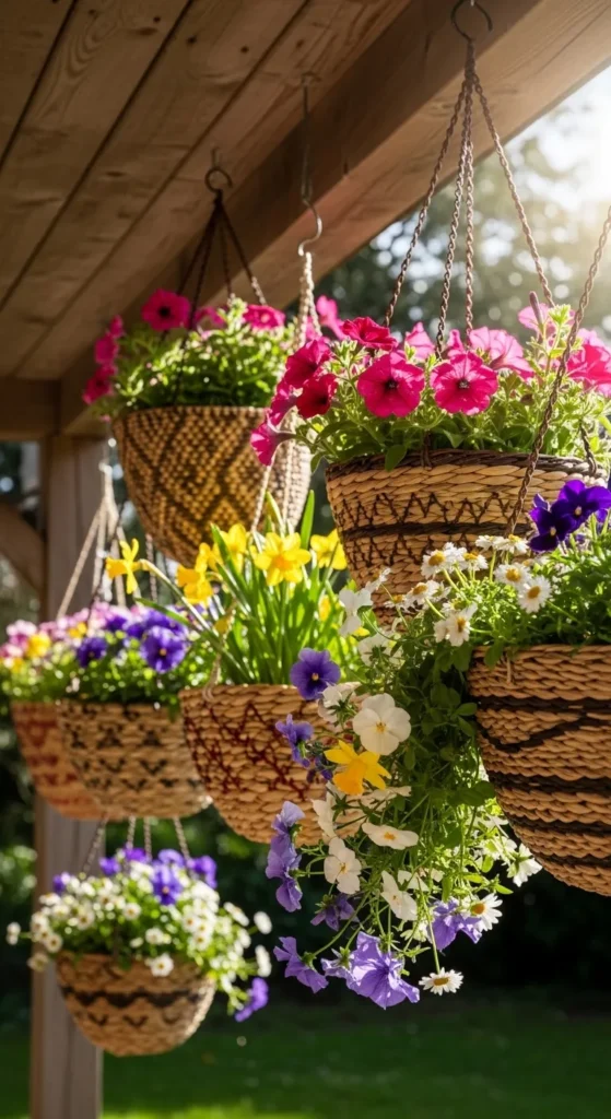 Floral Hanging Basket Display