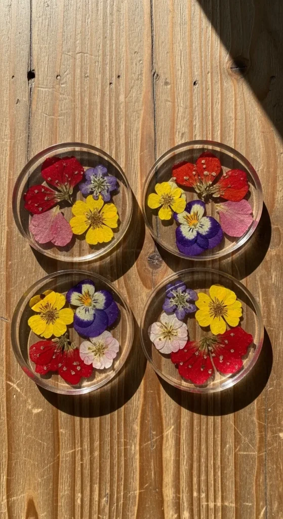 Flower Pressed Coasters