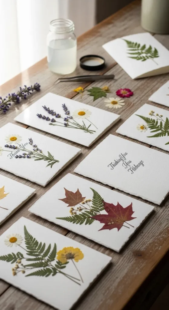  Flower-Pressed Greeting Cards