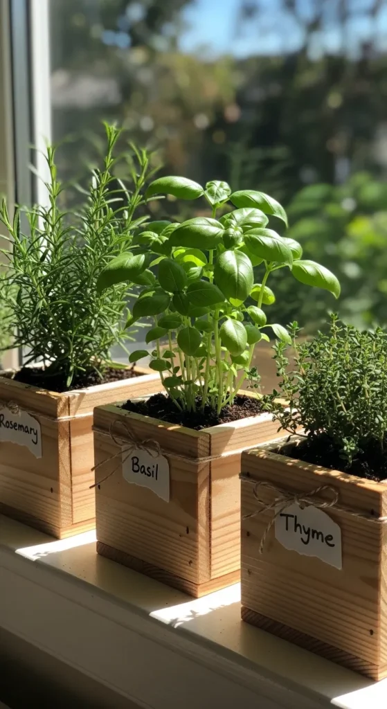 Fresh Herb Window Boxes