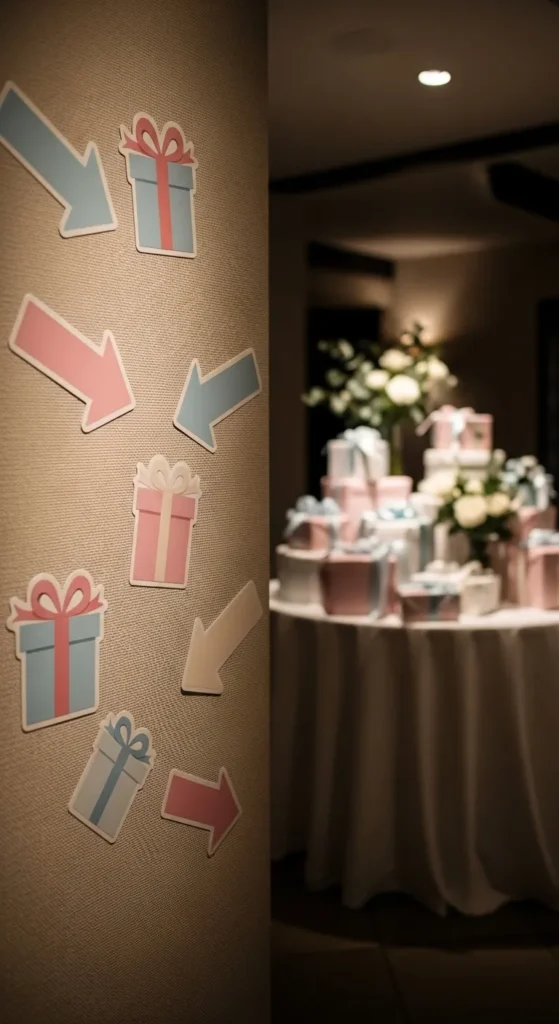 Gift Table Direction Stickers