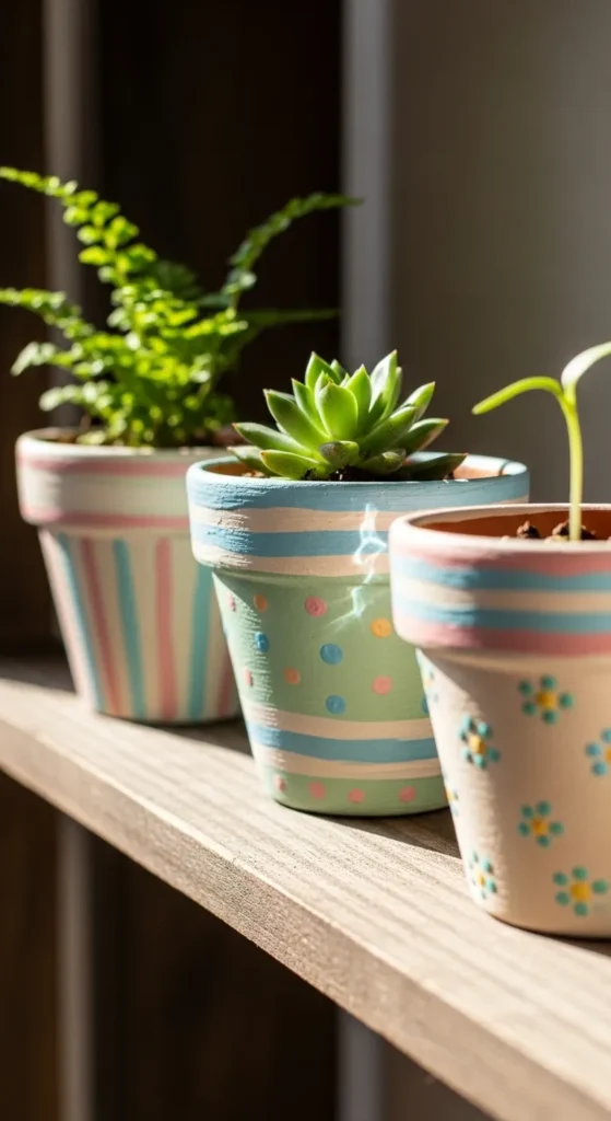 Hand-Painted Flower Pots