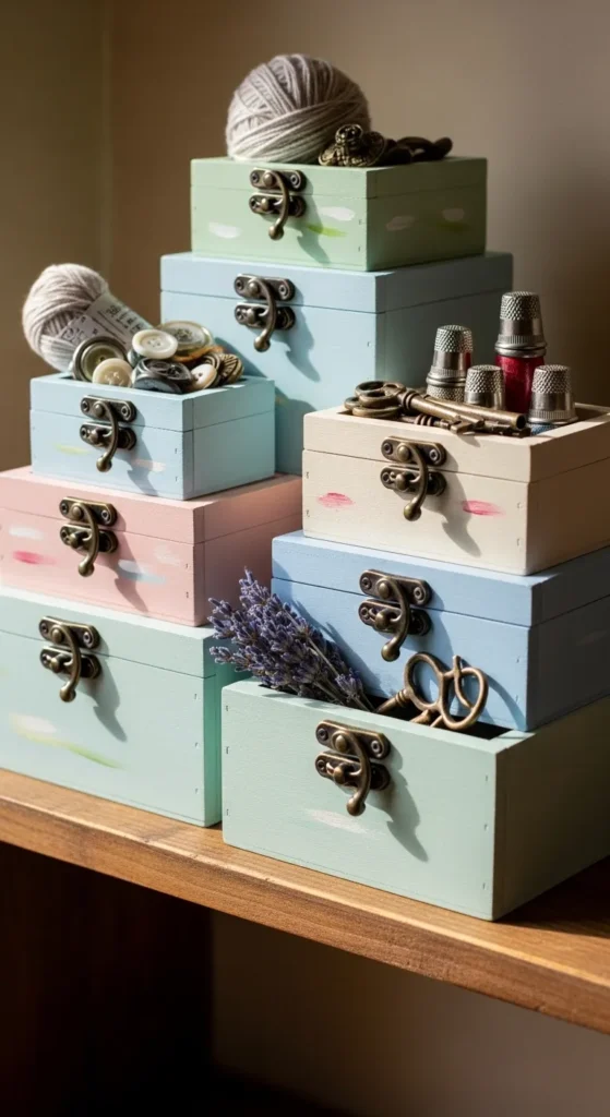 Hand-Painted Wooden Boxes