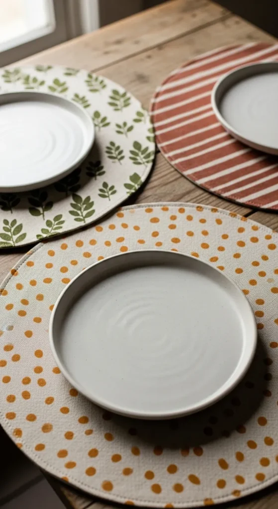 Hand-Printed Block Placemats
