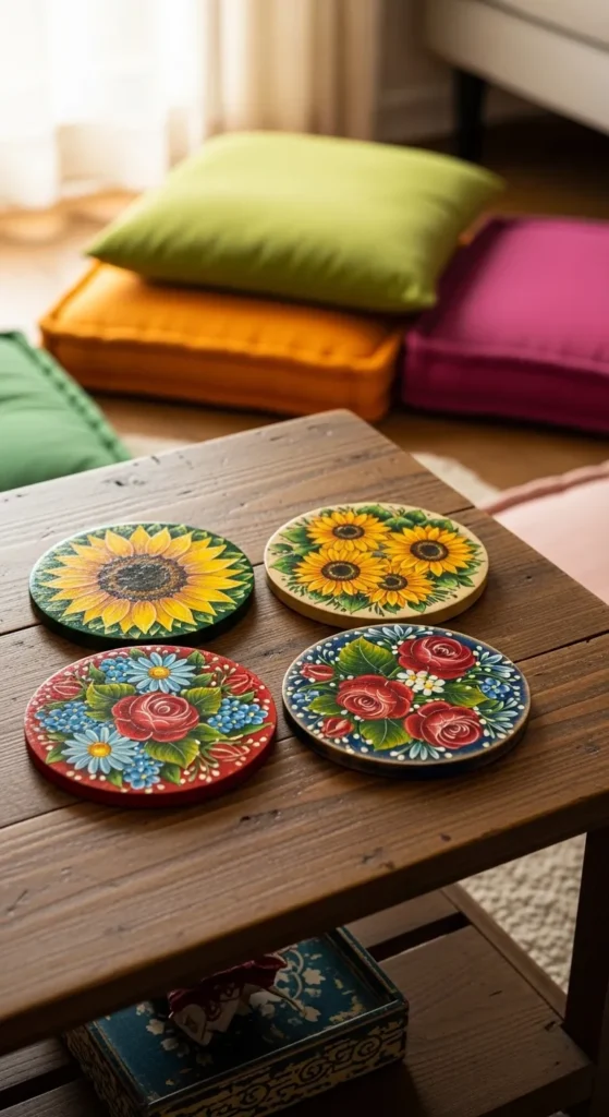 Handmade Spring Coasters