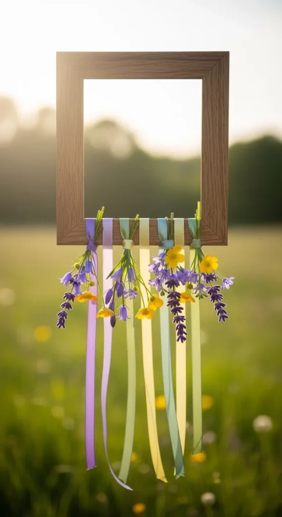 Hanging Ribbon Flower Frames