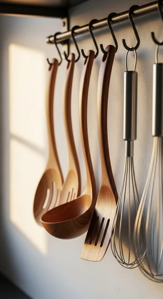 Hanging Wooden Utensils