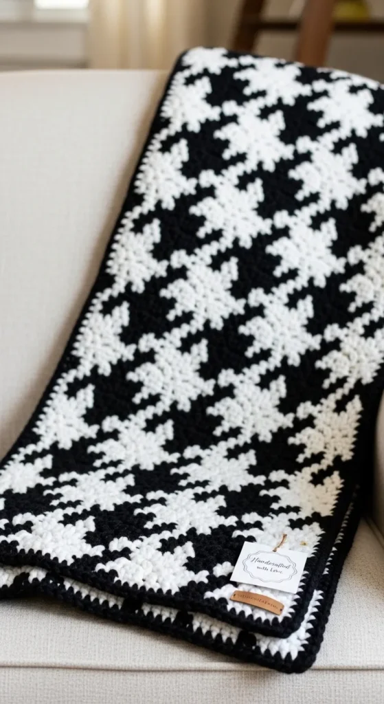 Houndstooth Pattern Blanket