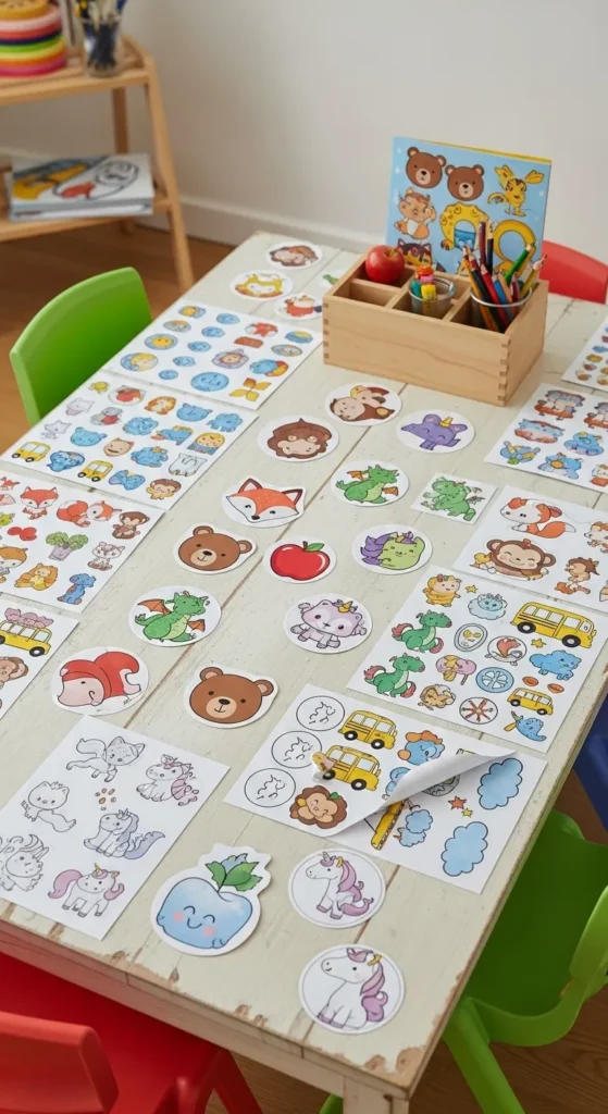 Kid Activity Station Stickers