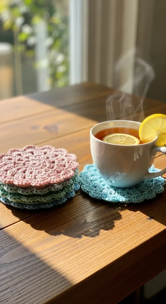 Knitted or Crocheted Coasters