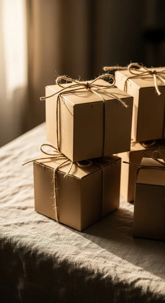 Kraft Boxes With Twine Ties