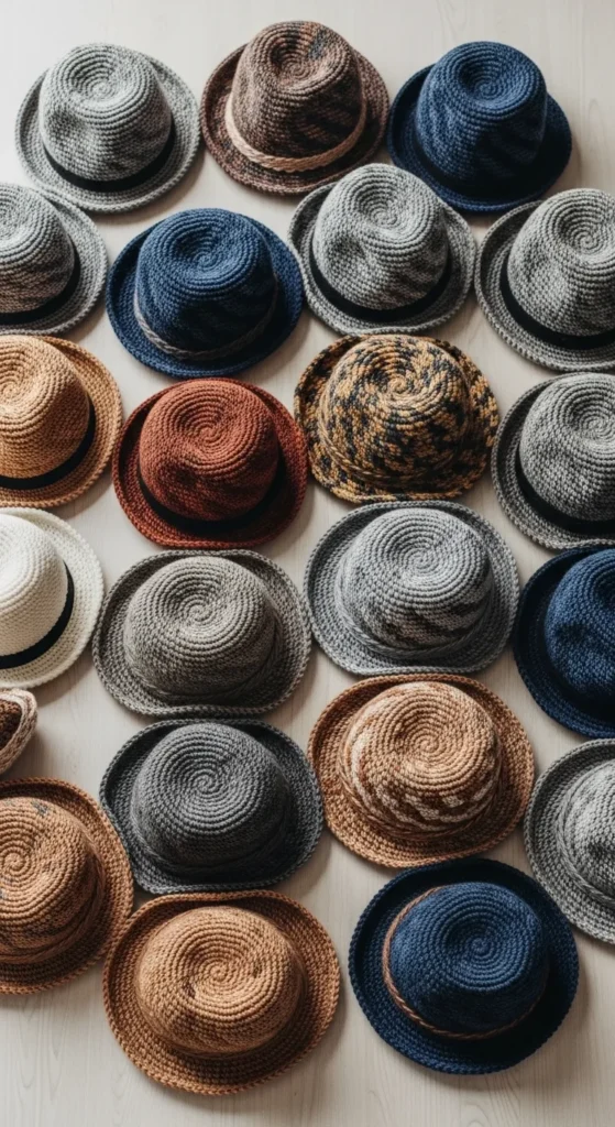 Lace-Detail Crochet Hat