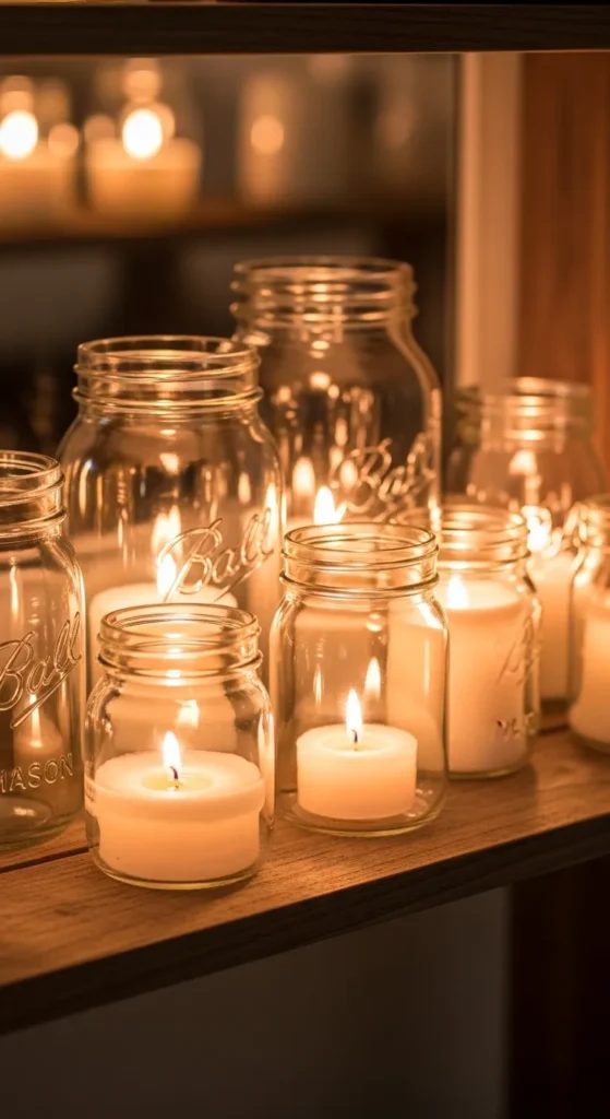 Mason Jar Candle Holders