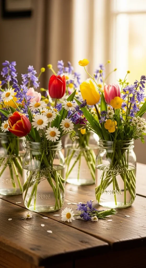 Mason Jar Flower Vases