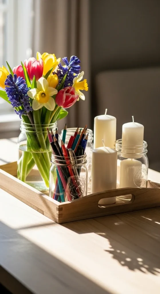 Mason Jar Tray Organizer