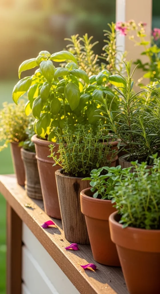 Mini Herb Garden in Planters
