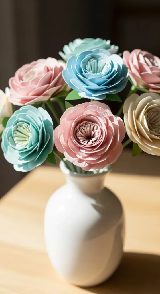 Minimal Paper Flower Arrangements