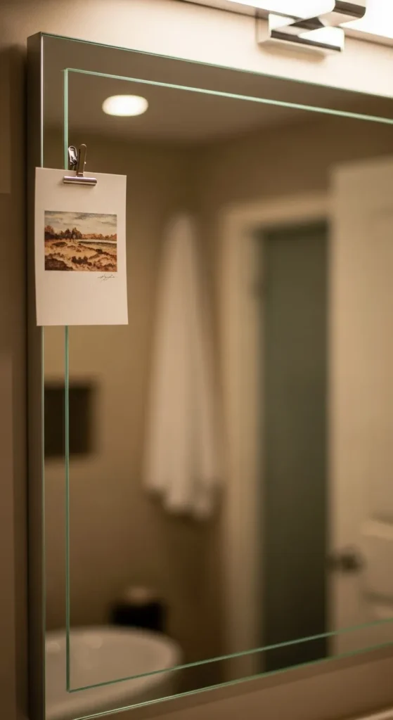 Mirror-Affixed Quote Cards