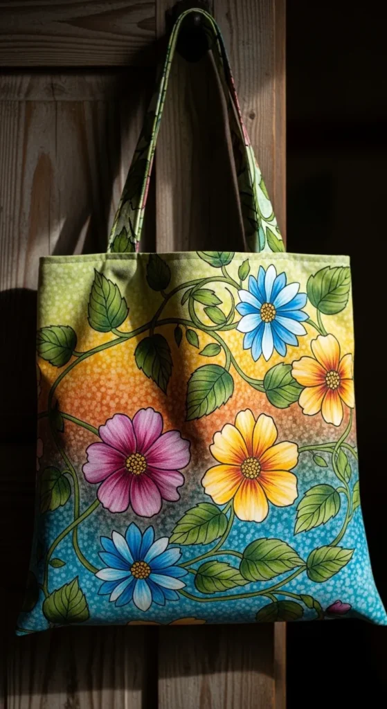 Nature-Inspired Fabric Tote Bag