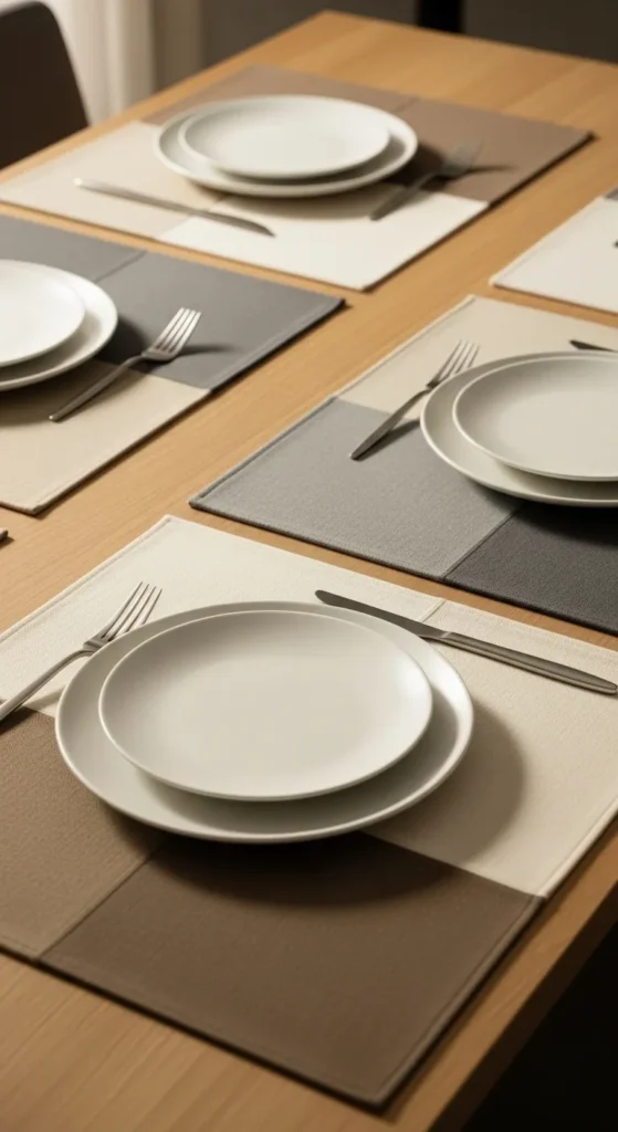 Neutral Color-Block Placemats