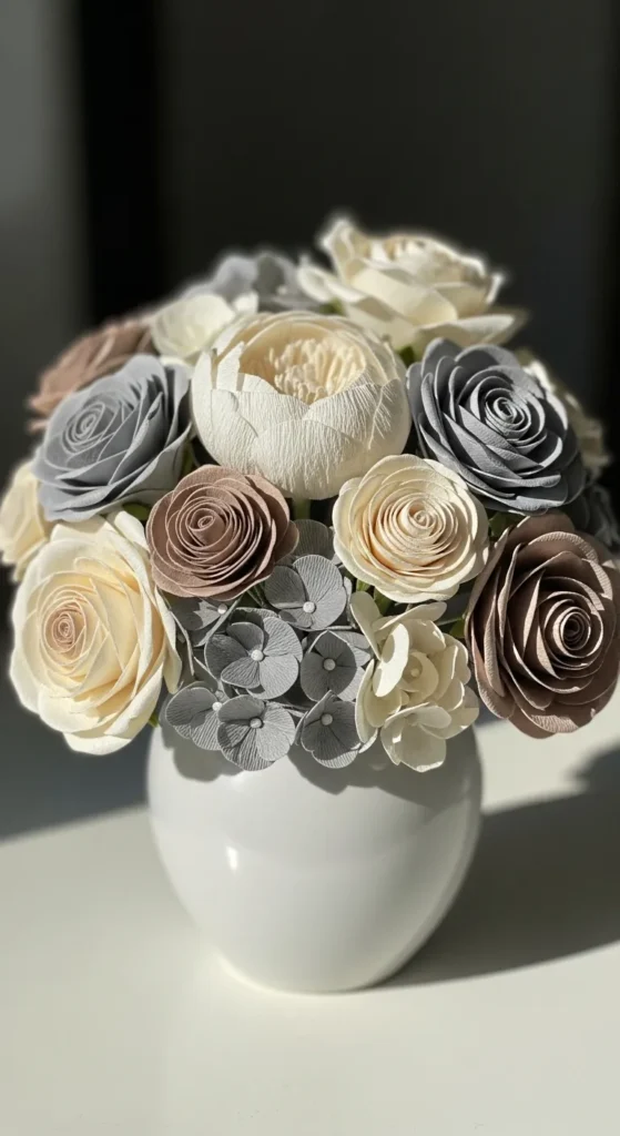 Neutral Paper Flowers