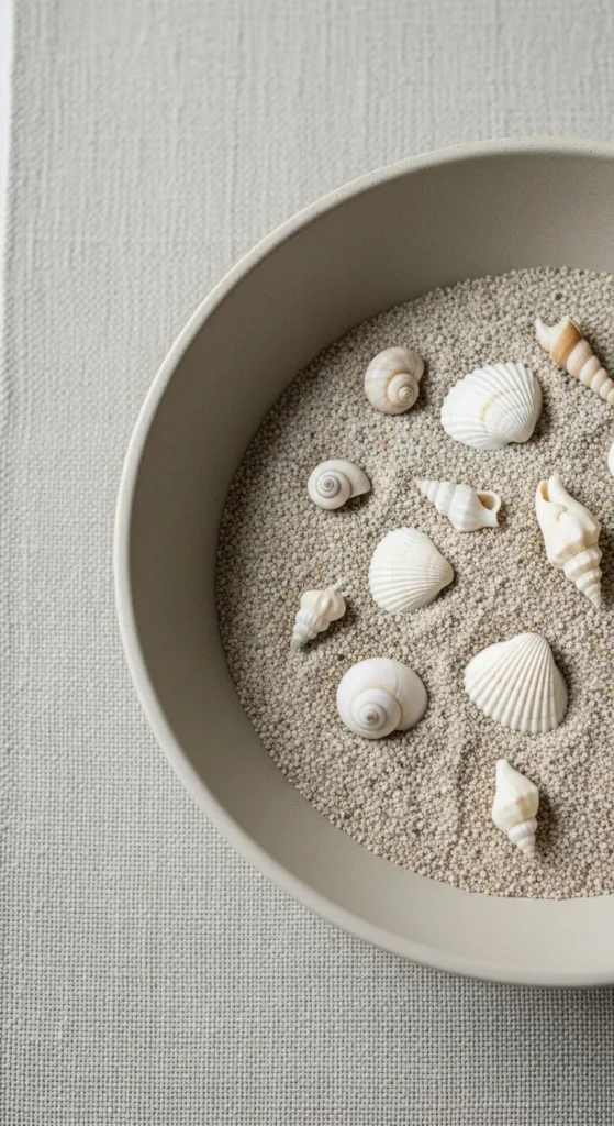 Neutral Shell and Sand Arrangement