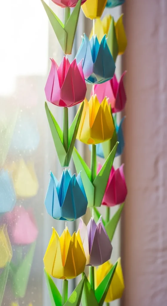 Origami Tulip Garland