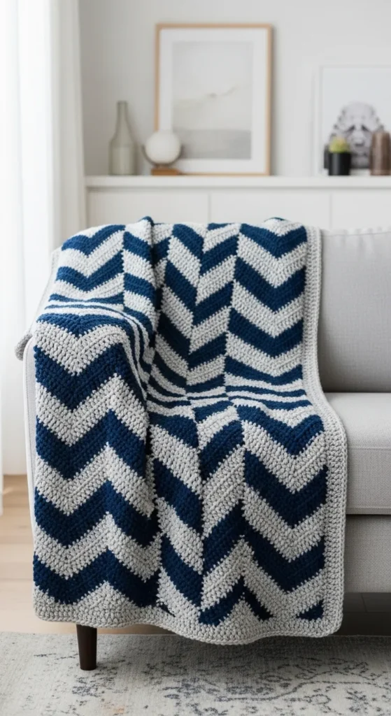 Oversized Herringbone Throw
