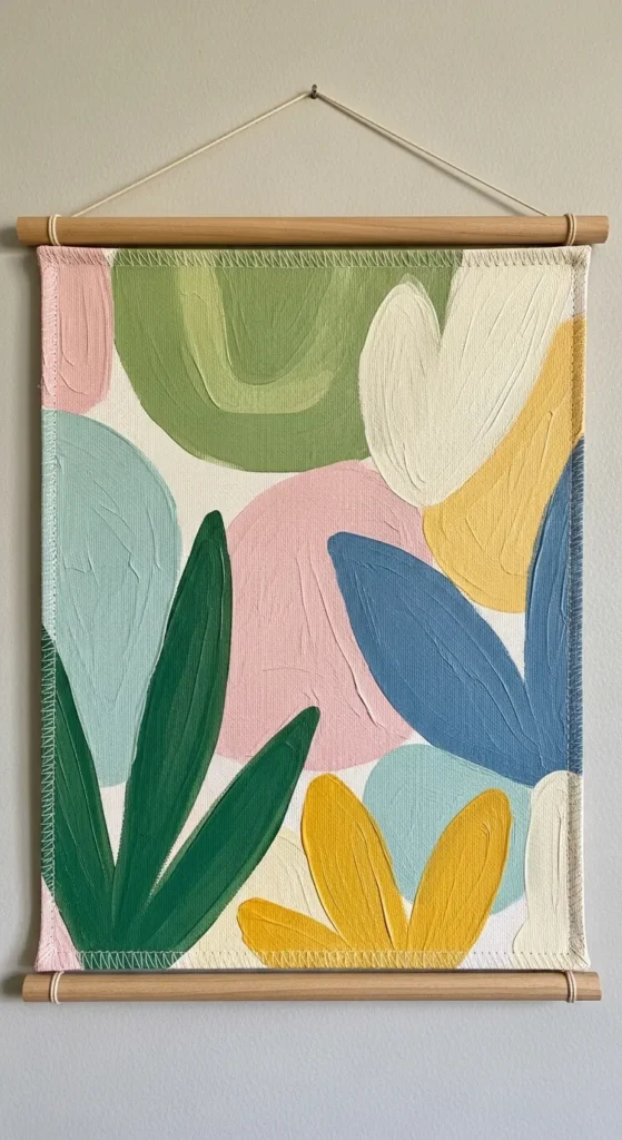 Painted Canvas Wall Hanging