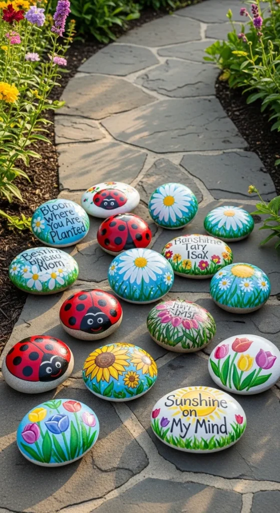 Painted Garden Stones