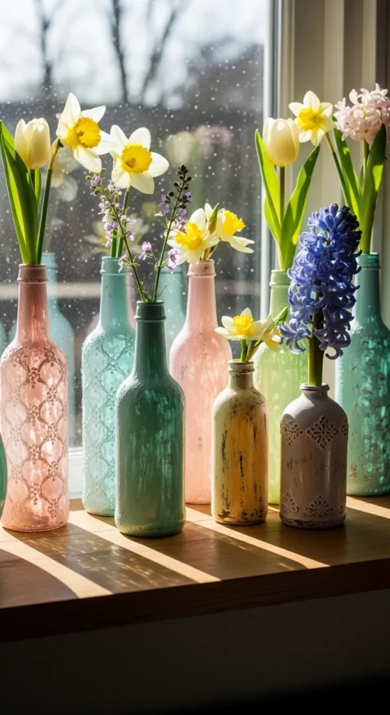 Painted Glass Bottles