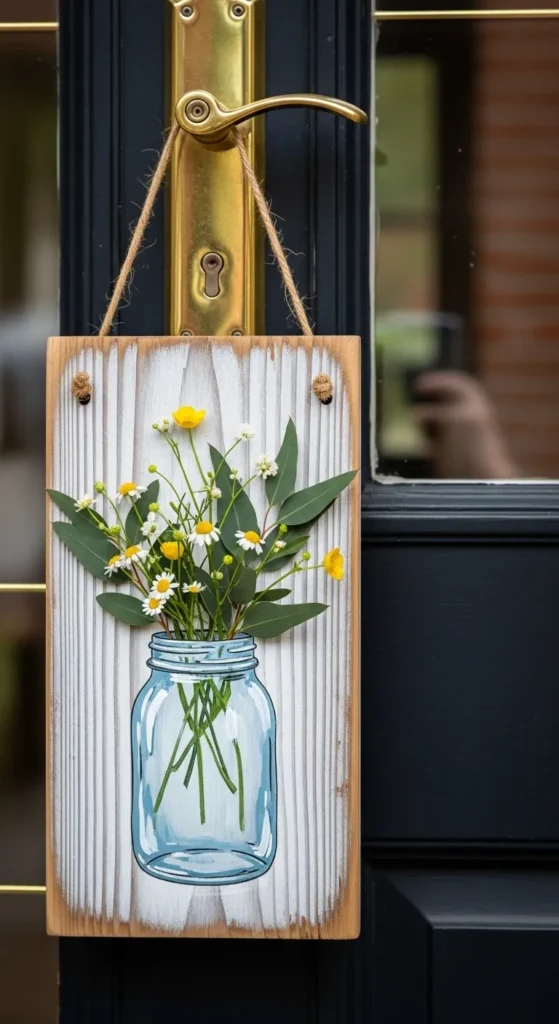  Painted Mason Jar Sign