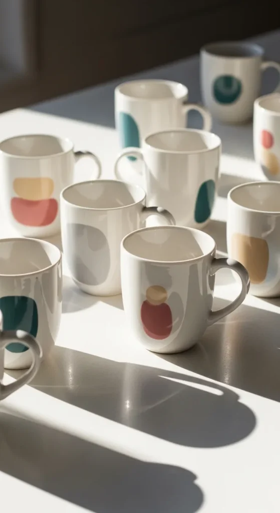 Painted Minimal Mugs