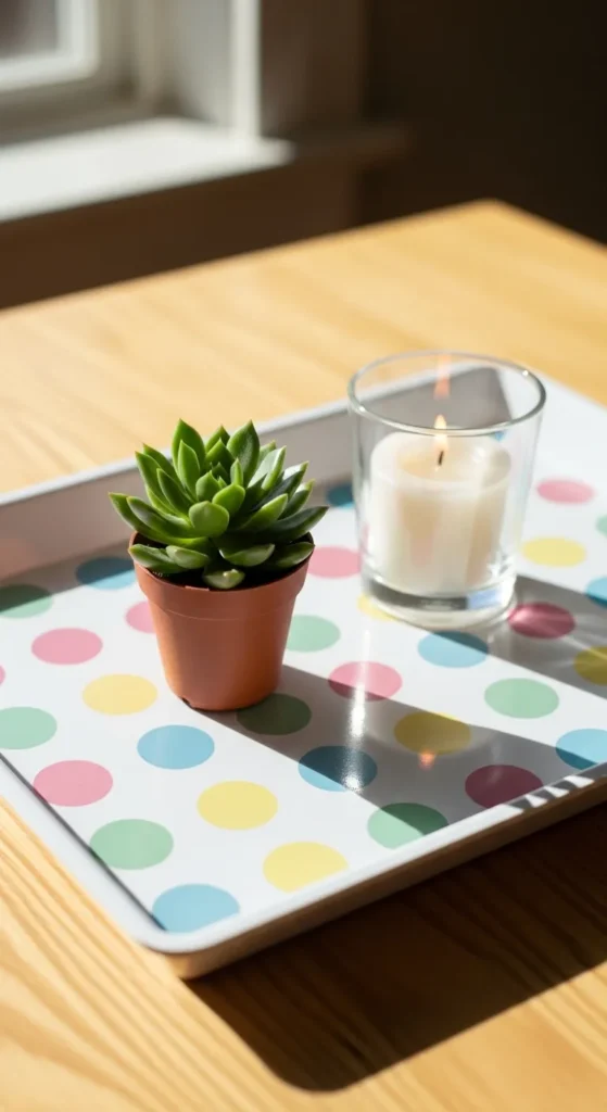 Painted Polka Dot Tray