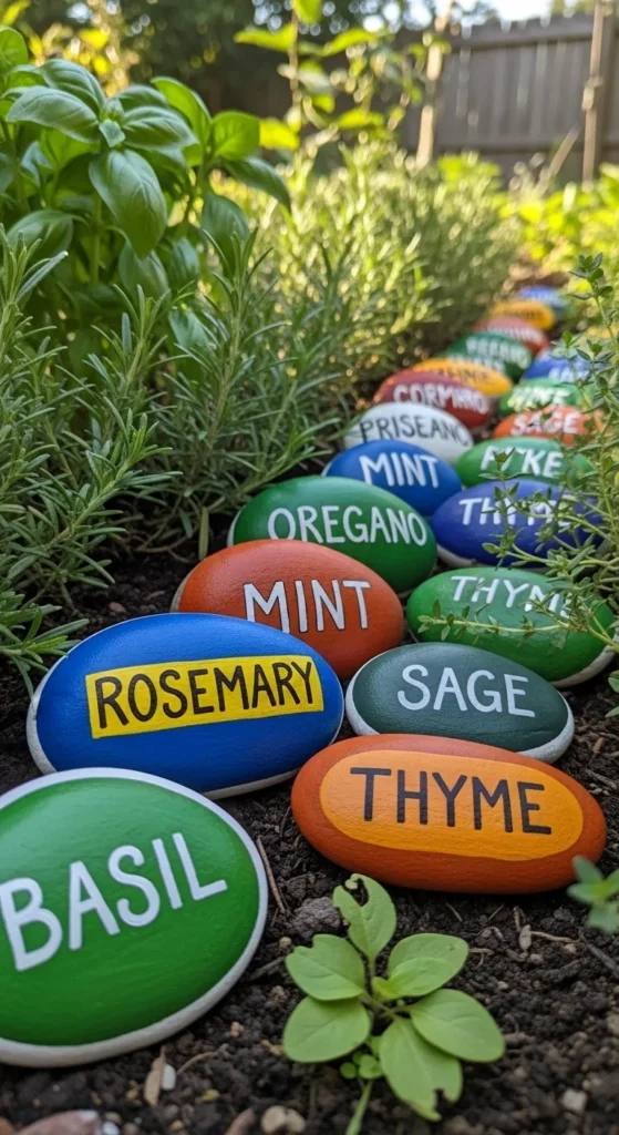 Painted Rock Garden Markers