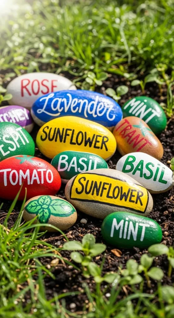 Painted Rock Garden Markers