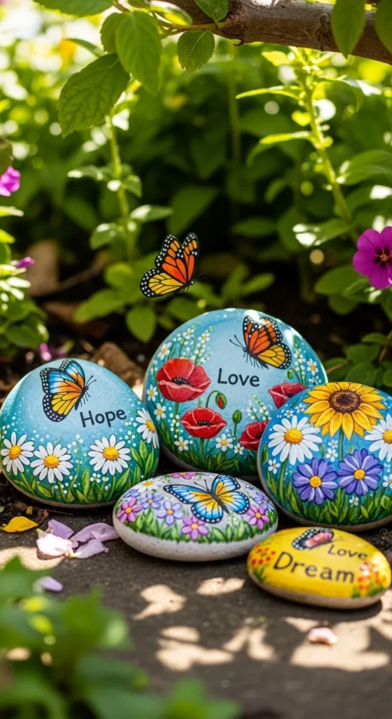 Painted Rock Paperweights