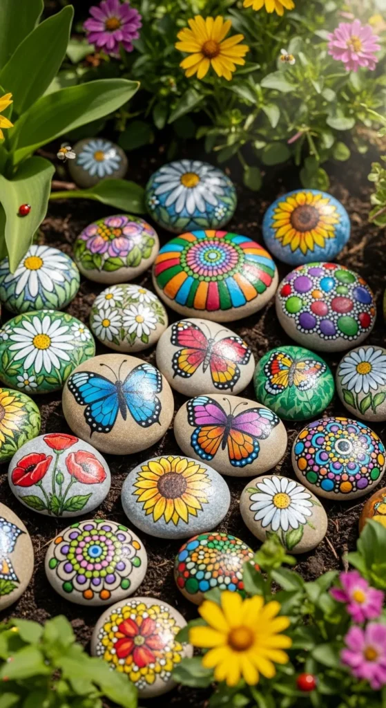 Painted Rocks for Garden Decor