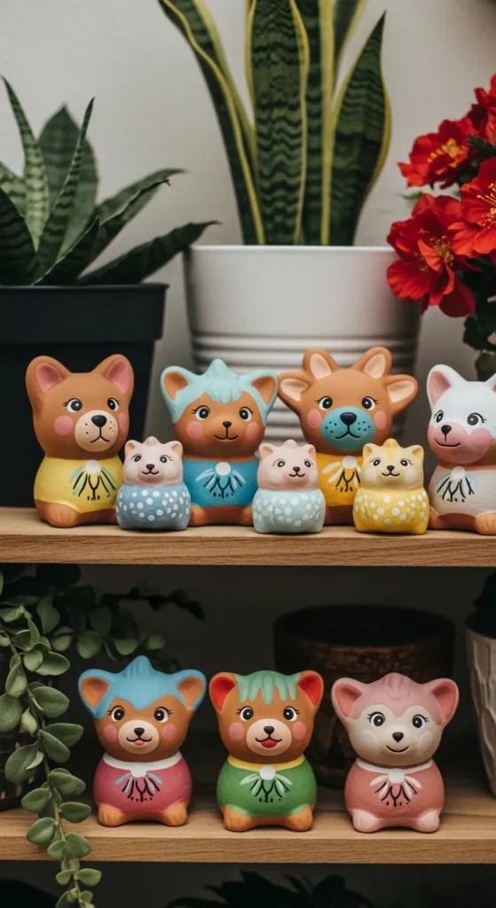 Painted Terra Cotta Animals