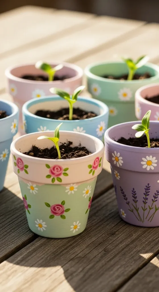 Painted Terra Cotta Pots