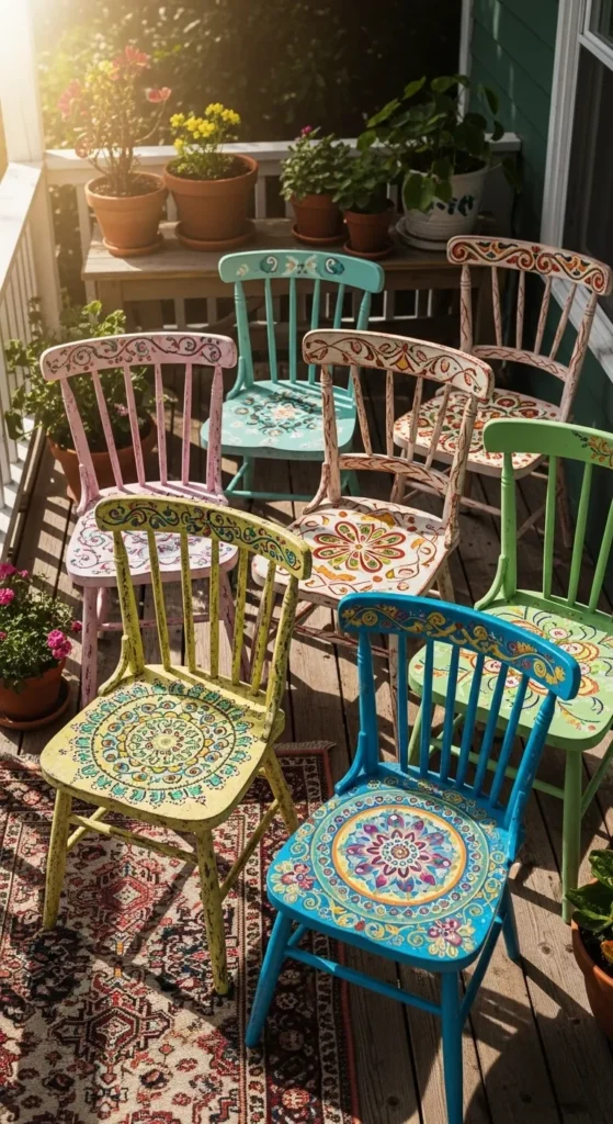 Painted Thrift Store Chairs