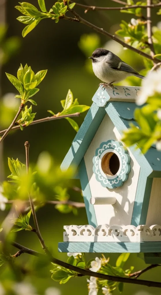 Painted Wooden Birdhouses