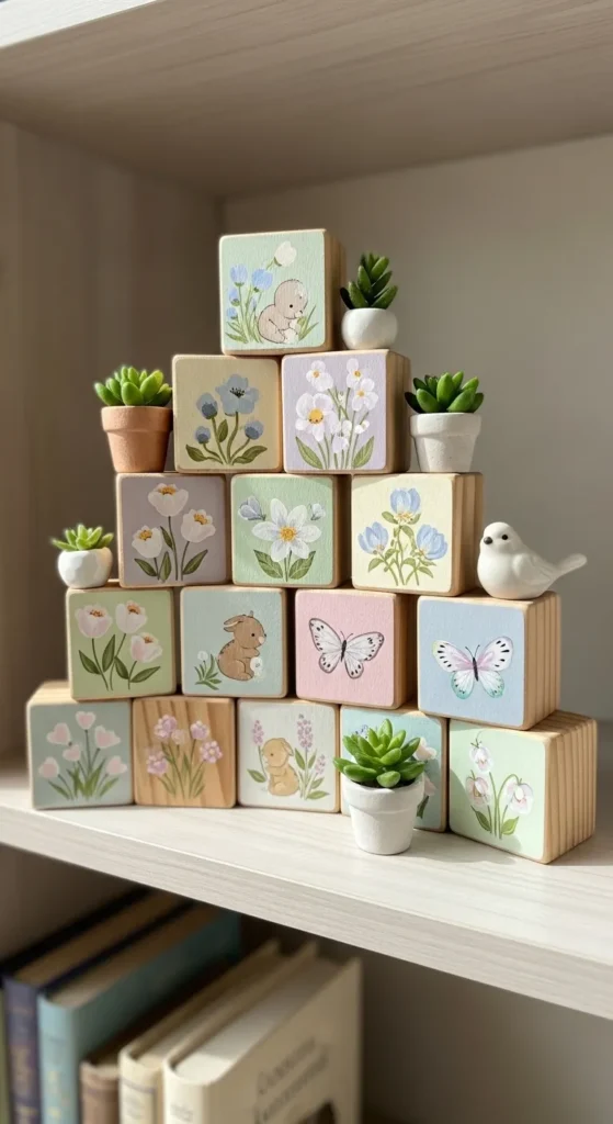  Painted Wooden Blocks