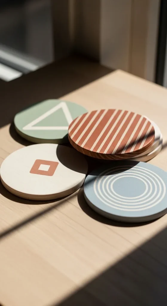 Painted Wooden Coasters