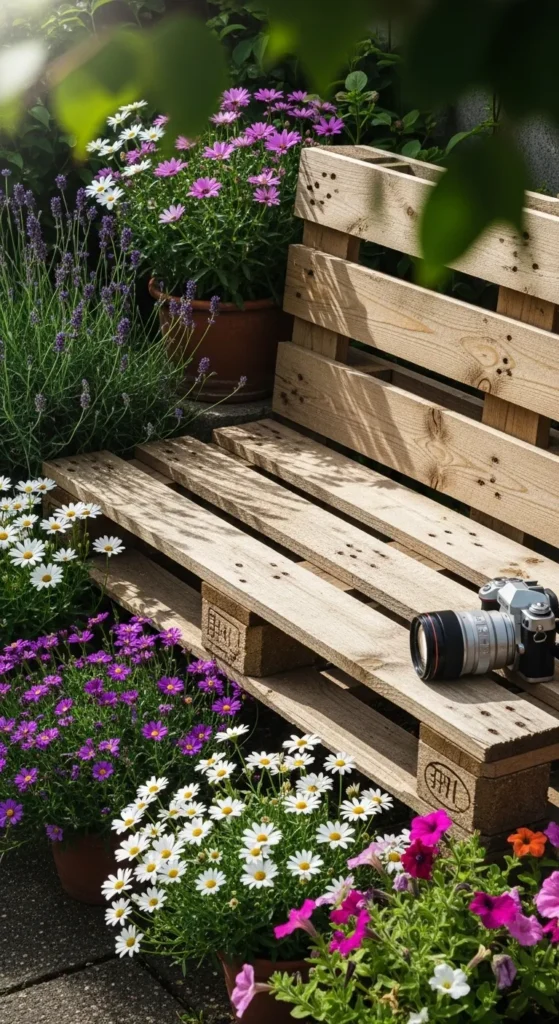 Pallet Bench for Garden Seating