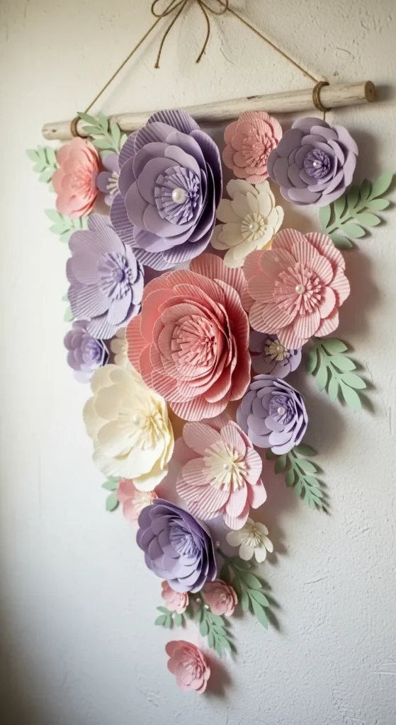  Paper Flower Wall Hanging