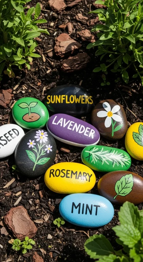 Pebble Garden Markers