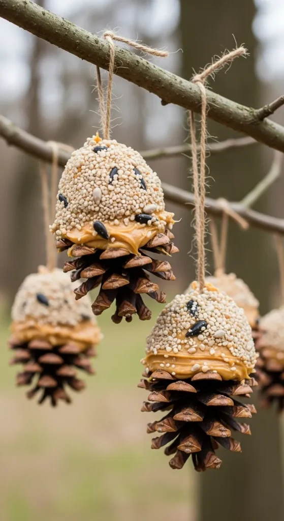Pinecone Bird Feeders