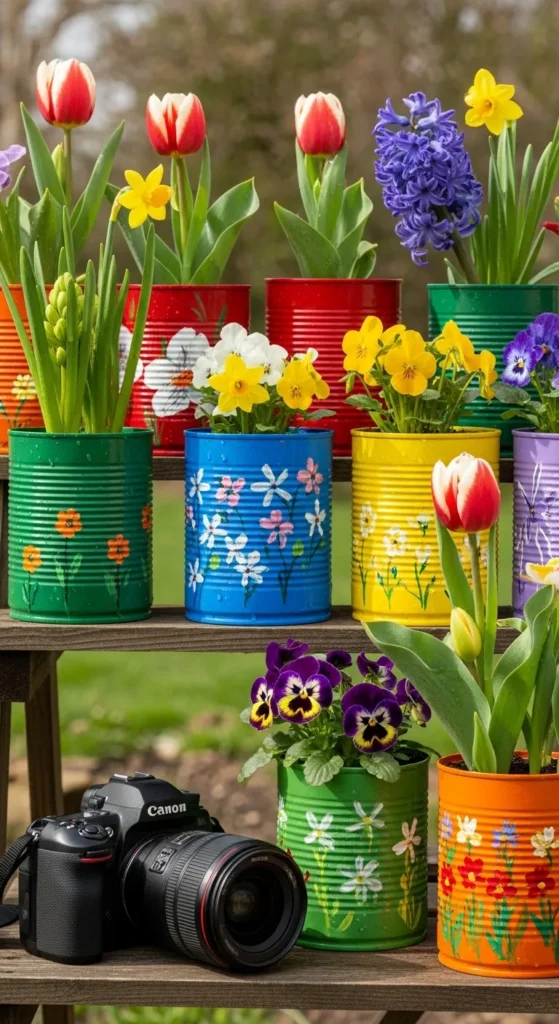 Recycled Can Planters